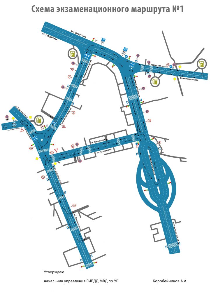 Схема экзаменационного маршрута гибдд казань техническая авангардная